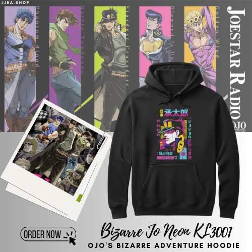 Bizarre Jo Neon KL3001 JoJo's Bizarre Adventure Hoodie